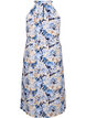 Viscose cocktail dress with halterneck, Blue Graphic AOP, Packshot image number 1