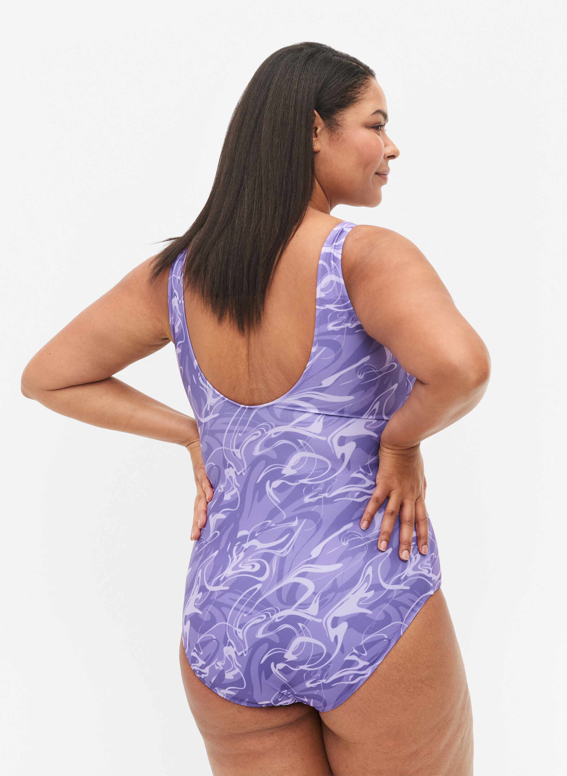 Zizzifashion Swimsuit with print, Swirl Print, Model image number 1
