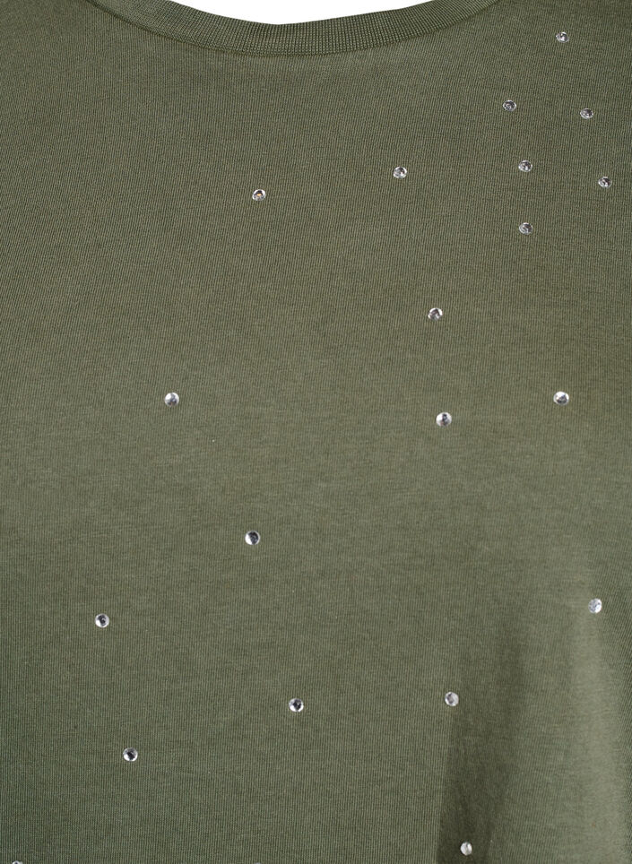 T-shirt in organic cotton with a cool print, Green, Packshot image number 2