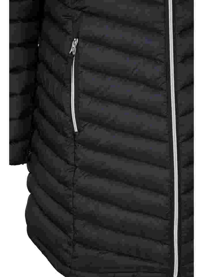 Lightweight jacket with detachable hood and pockets, Black, Packshot image number 3