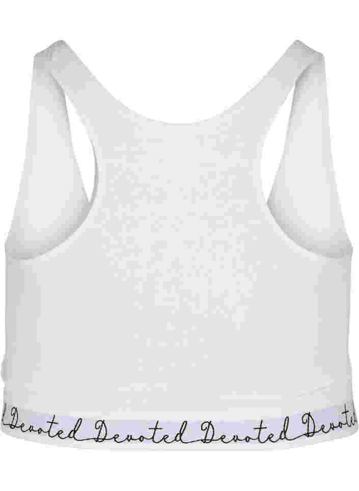 Cotton bra with round neckline, Bright White, Packshot image number 1