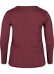 Basic blouse with long sleeves, Cabernet Melange, Packshot image number 1