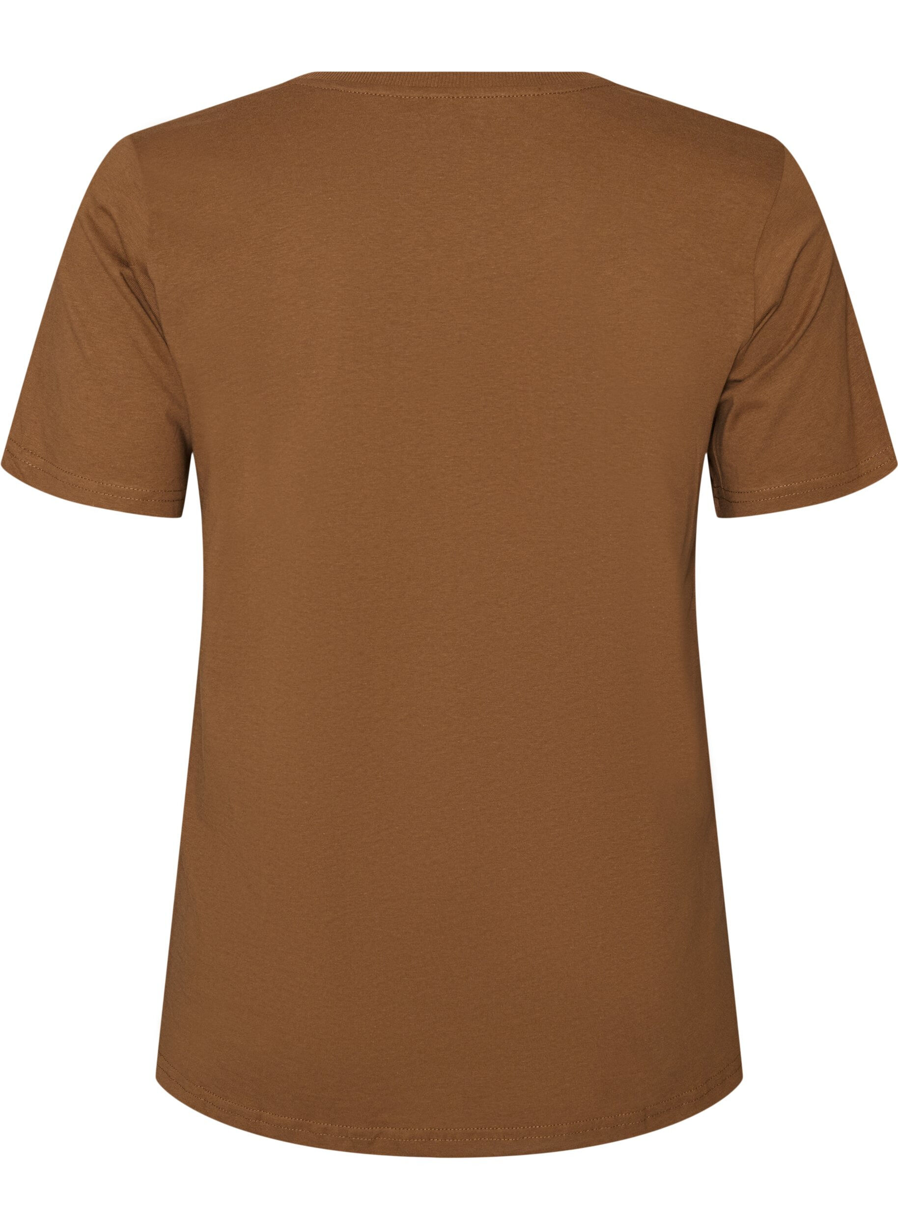 ZizzifashionCotton T-shirt with print, Brown, Packshot image number 1