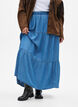 Denim maxi skirt with ruffles, Blue Denim, Model image number 2