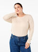Long-sleeved T-shirt with round neck, Oatmeal Mel., Model image number 0