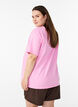 Sporty t-shirt in organic cotton, Pink, Model image number 2