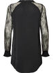 Tunic with sheer lace sleeves, Black, Packshot image number 1