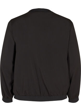Bomber jacket with zipper, Black, Packshot image number 1
