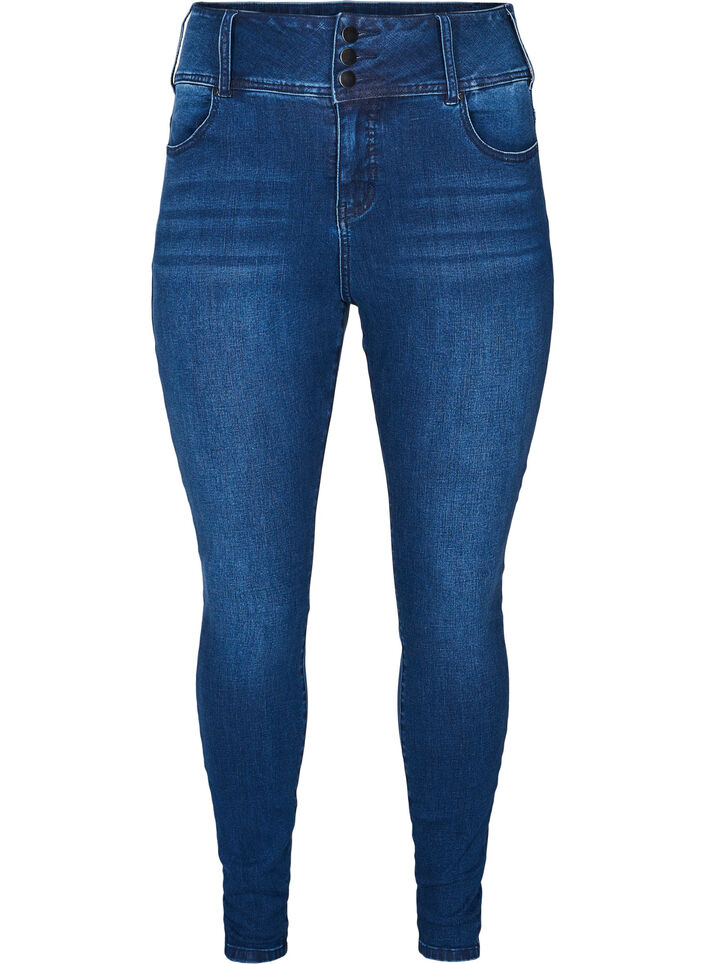 Super slim Bea jeans with extra high waist, Blue, Packshot image number 0