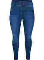 Super slim Bea jeans with extra high waist, Blue denim, Packshot