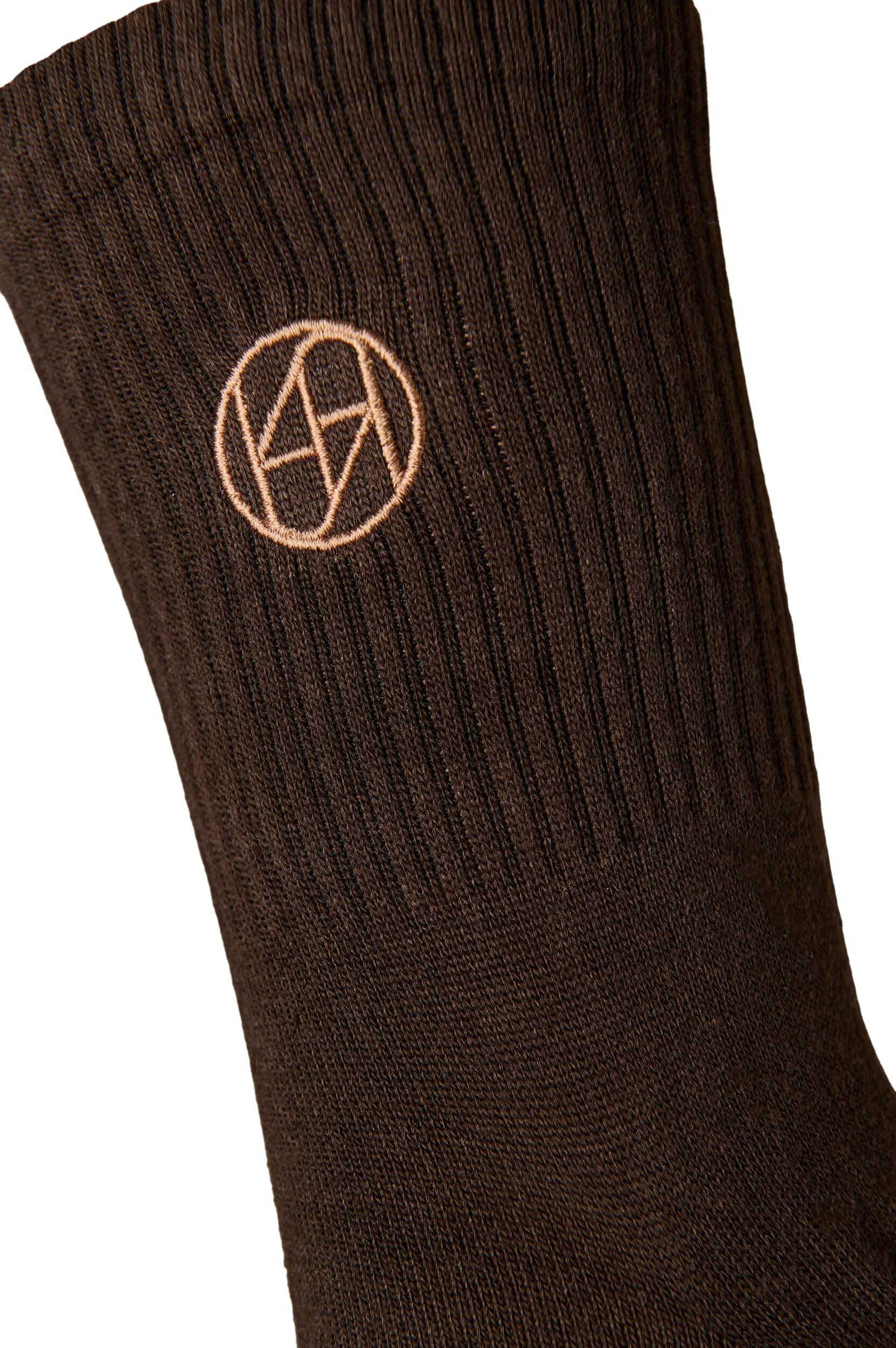 Zizzifashion 3-pack of sports socks with logo, Brown, Packshot image number 4