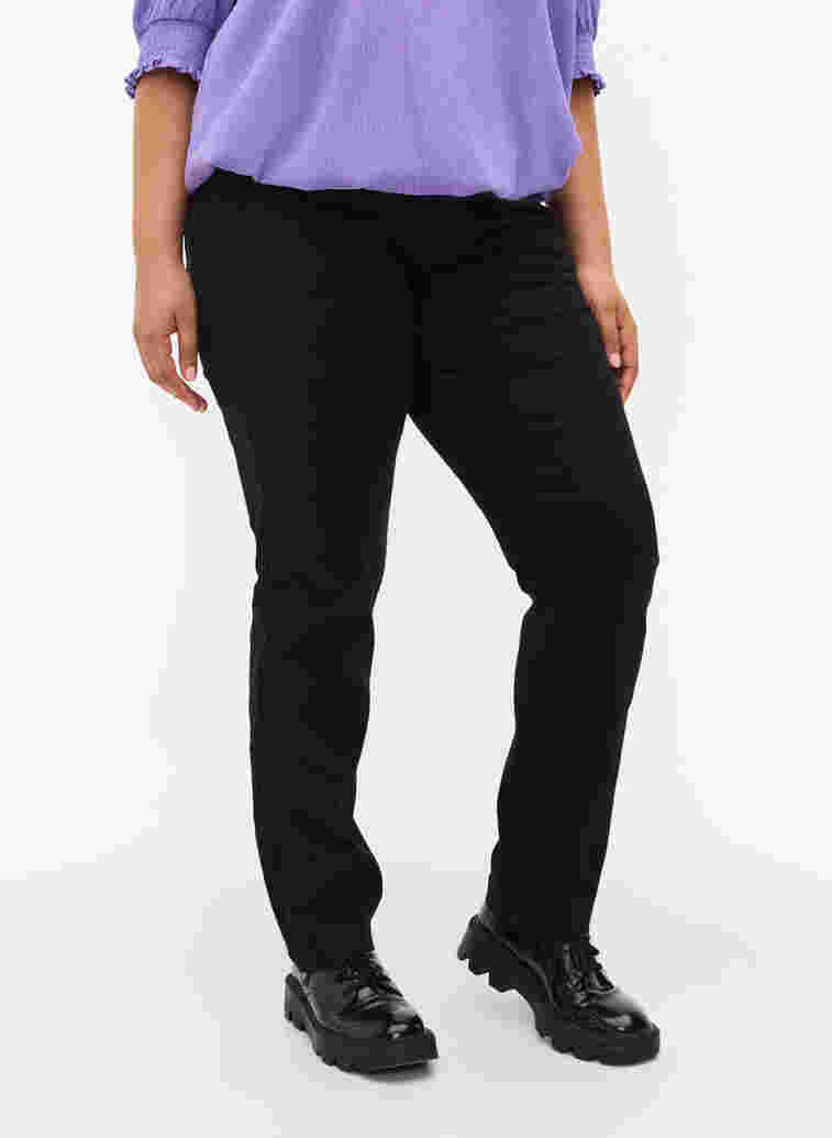 Slim fit Emily jeans with normal waist, Black, Model image number 4