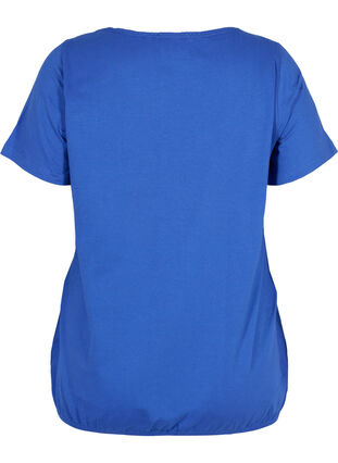 Short-sleeved cotton t-shirt, Dazzling Blue, Packshot image number 1