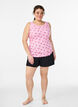 Top with print and lace edge, Pink, Model image number 1
