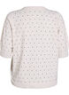 Knitted top with polka dot pattern and short sleeves, White, Packshot image number 1