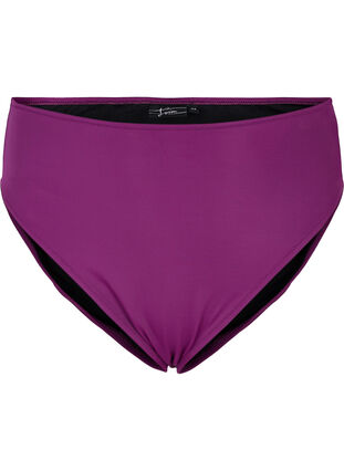 High-waisted bikini bottoms, Dark Purple, Packshot image number 0