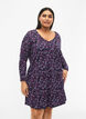 Long-sleeved cotton nightgown, Night Sky Disty AOP, Model image number 0