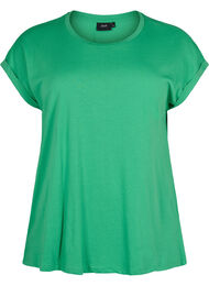 Short sleeved cotton blend t-shirt, Kelly Green, Packshot