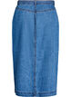 Long denim skirt with buttons and tie-belt, Blue, Packshot image number 1