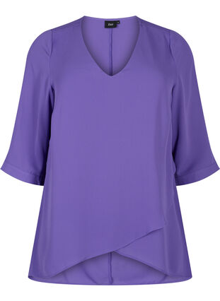 with 3/4 sleeves and v cutting, Ultra Violet, Packshot image number 0