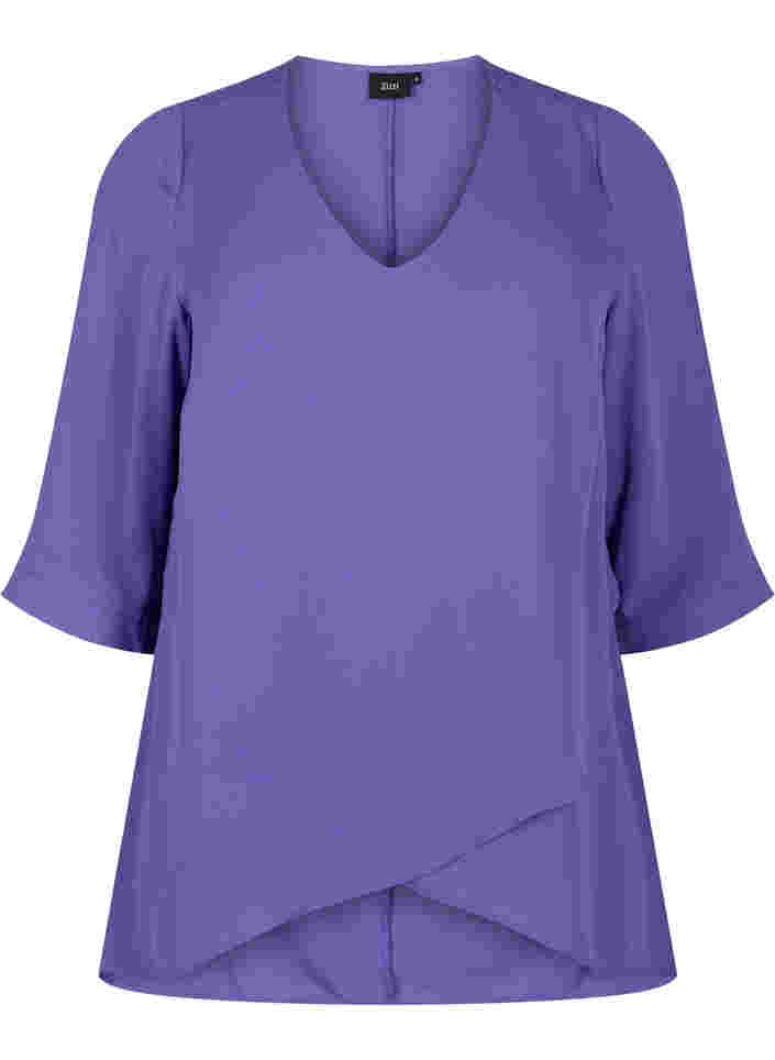 with 3/4 sleeves and v cutting, Ultra Violet, Packshot image number 0