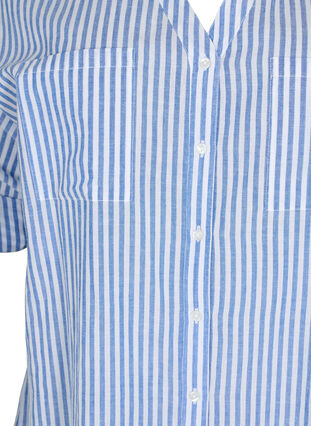 Striped tunic with v neck and buttons, Surf the web Stripe, Packshot image number 2