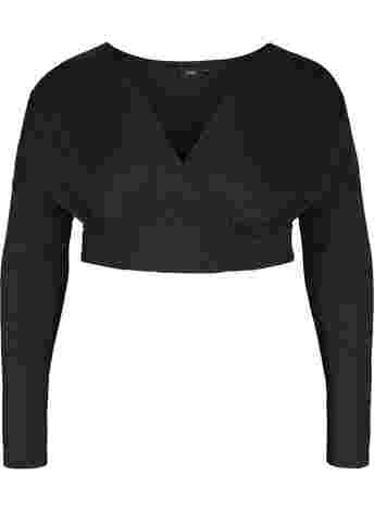 Crop top with long sleeves