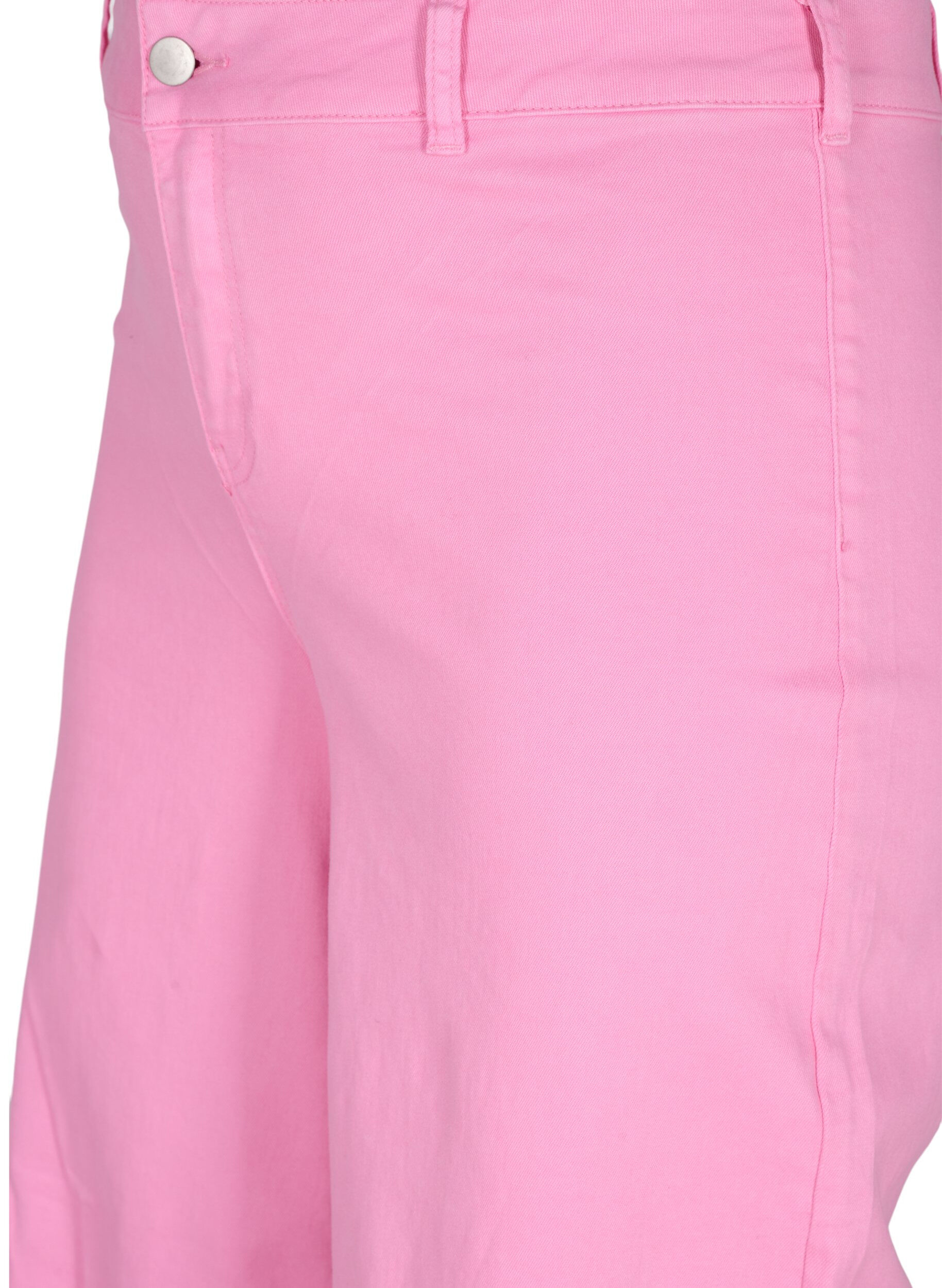 Zizzifashion 	 Flared jeans with high waist, Pink, Packshot image number 2