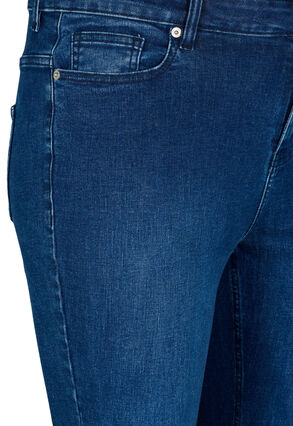 Ellen bootcut jeans with raw edge, Blue denim, Packshot image number 2
