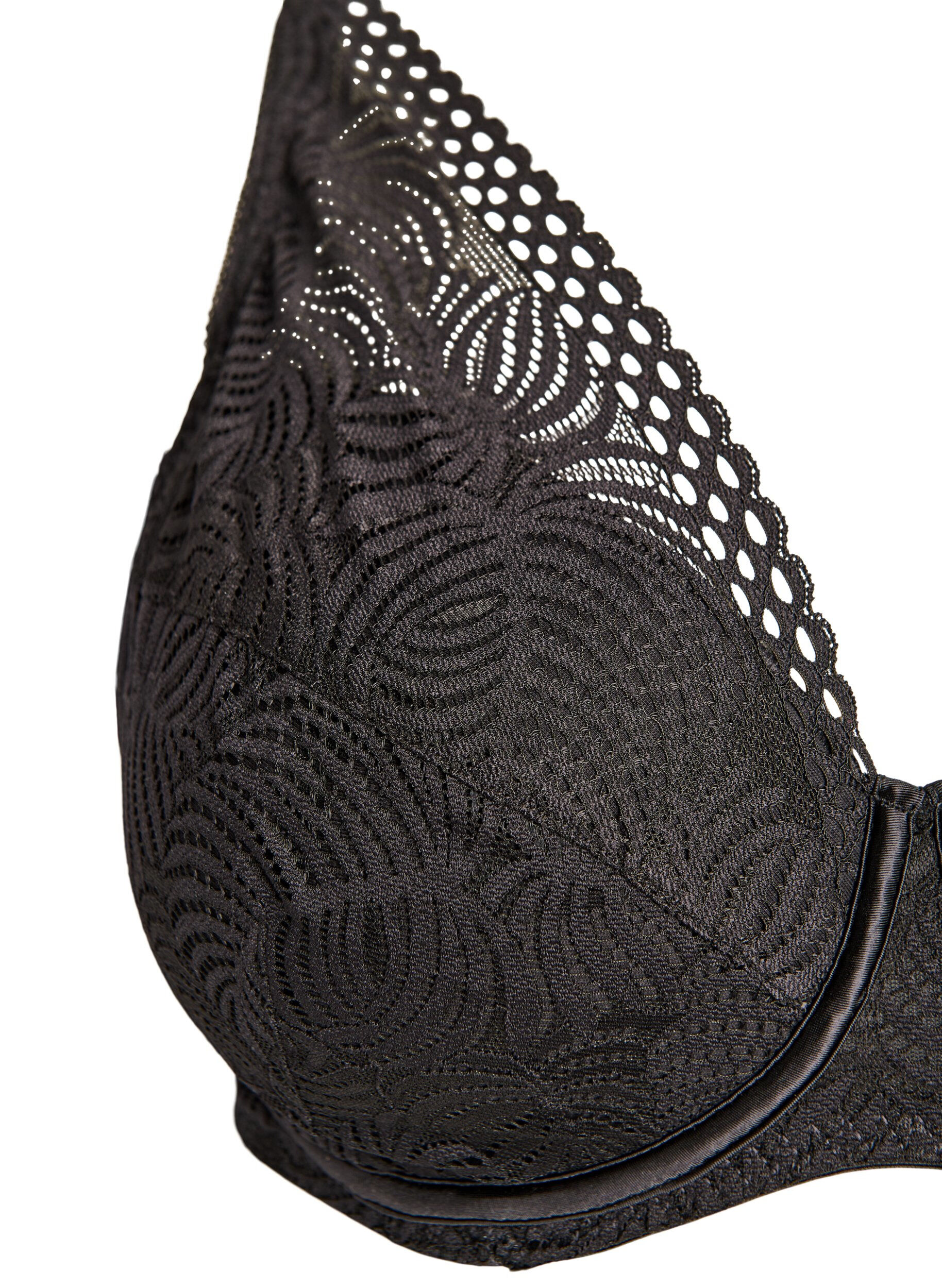 ZizzifashionLace bra with padded cups, Black, Packshot image number 2