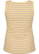 Striped tank top with a rib structure, Yellow, Packshot image number 1