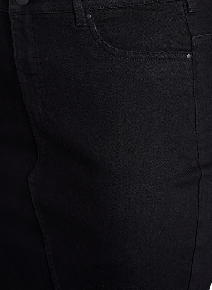 FLASH - Tight-fitting denim skirt, Black, Packshot image number 2