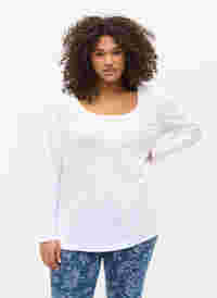 Basic cotton blouse 2-pack, Ultramarine/White, Model