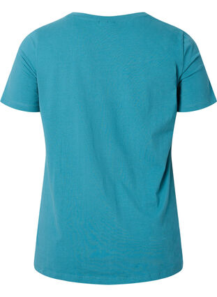 Basic plain cotton t-shirt, Brittany Blue, Packshot image number 1