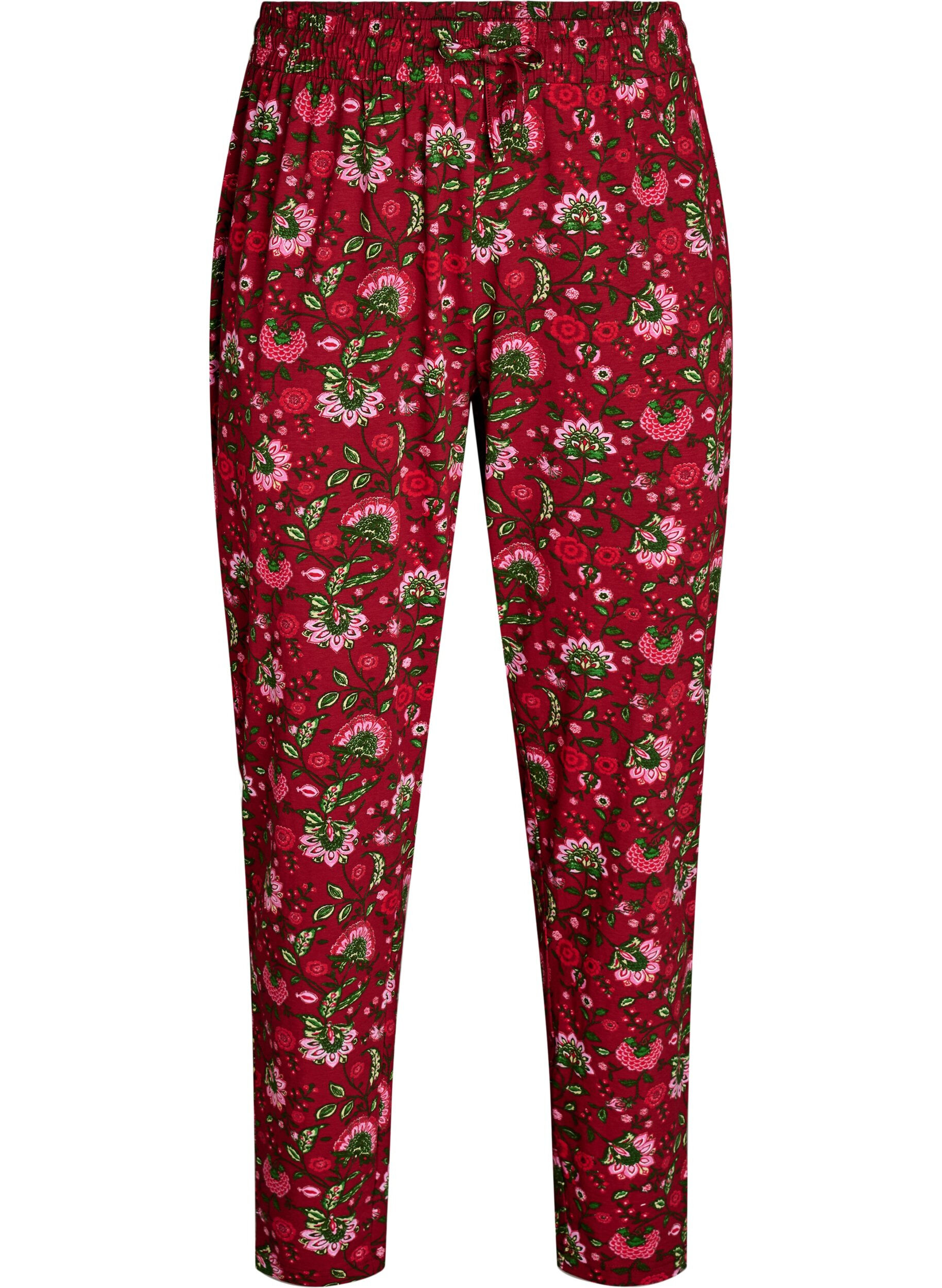 Zizzifashion Cotton pyjamas pants with print, Red, Packshot image number 0