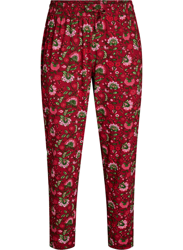 Cotton pyjamas pants with print, Red, Packshot image number 0