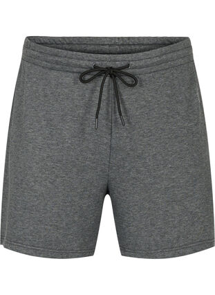 Drawstring workout shorts, Dark Grey Melange, Packshot image number 0