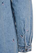 Denim dress with cherries and chest pockets, Light Blue, Packshot image number 3
