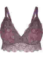 Lace bra with removable inserts, Black Plum, Packshot