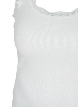 Top with lace trim, Snow White, Packshot image number 2