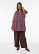 Tunic with floral print and glitter threads, Red, Model image number 1