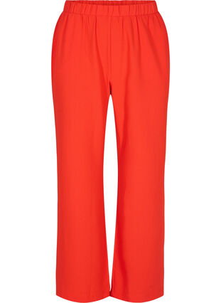 Flared trousers with pockets, Fiery Red, Packshot image number 0