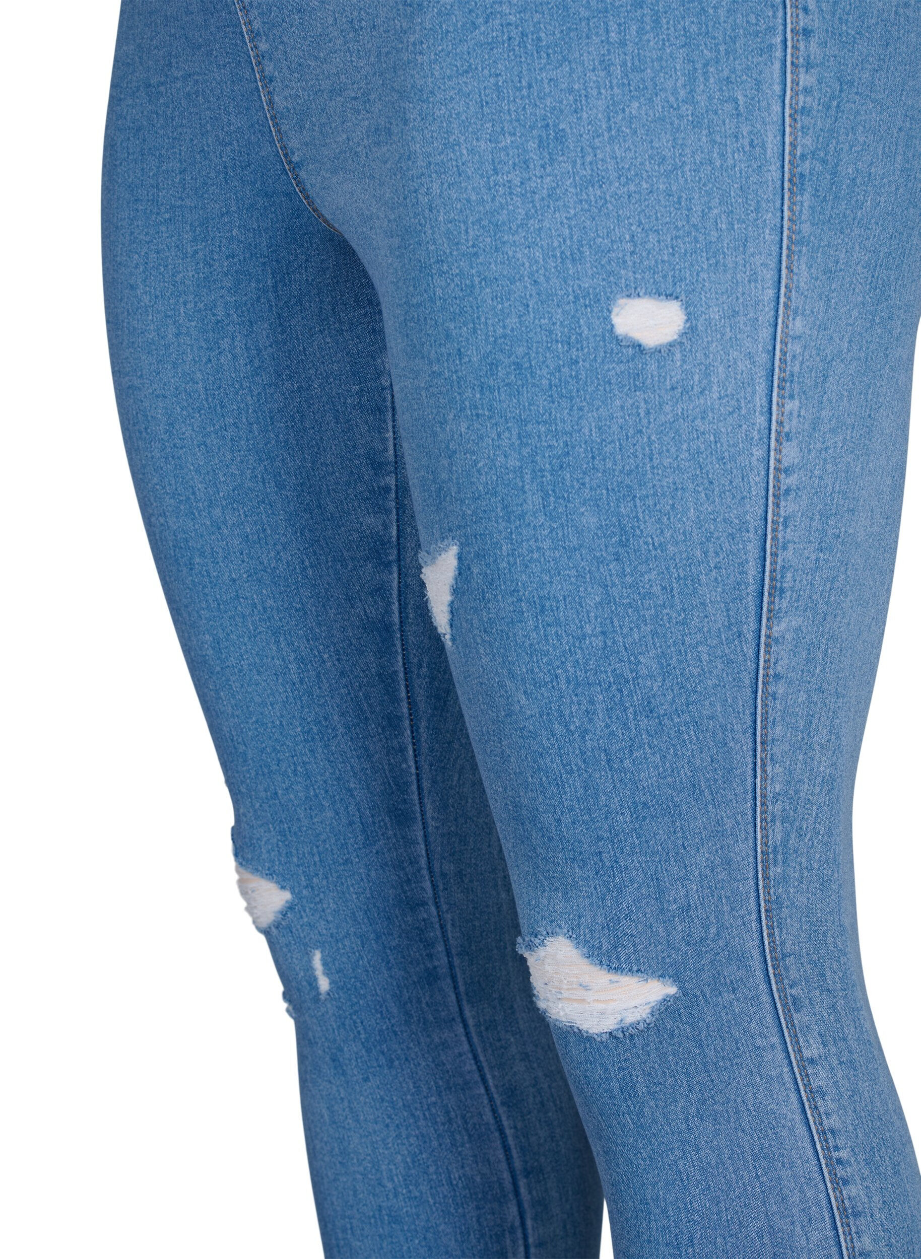 Zizzifashion Ripped jeggings, Light Blue, Packshot image number 3