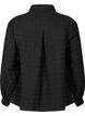 Shirt with structure and ruffle detail, Black, Packshot image number 1