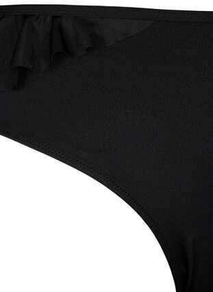 Bikini briefs with ruffles, Black, Packshot image number 2