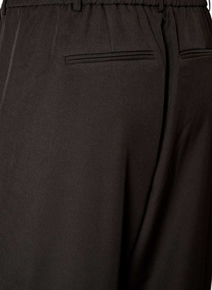 High-waisted barrel fit trousers, Black, Packshot image number 3