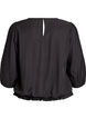 Viscose blouse with 3/4 sleeves and balloon effect, Black, Packshot image number 1