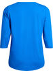 Workout top with 3/4 sleeves, Blue, Packshot image number 1