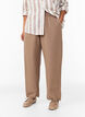 Smock pants with linen, Brown, Model image number 2