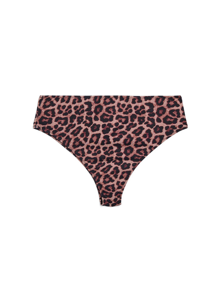 Floral brazilian bikini bottoms, Beige, Packshot image number 0